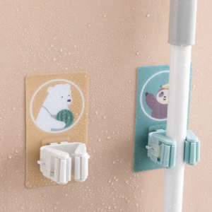 Self-Adhesive Mop and Broom Holder Set – Wall Mounted, No Drilling Required